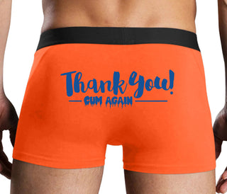Thank You Cum Again - Orange Boxer Brief