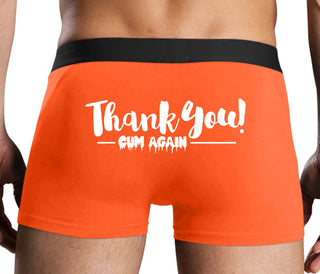 Thank You Cum Again - Orange Boxer Brief