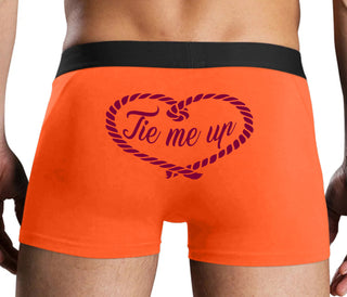 Tie Me Up - Cute Rope Design - Orange Boxer Brief