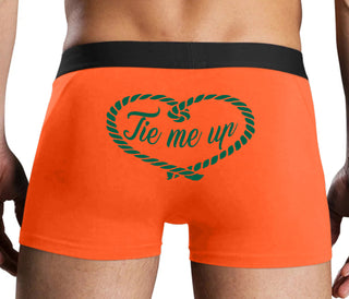 Tie Me Up - Cute Rope Design - Orange Boxer Brief