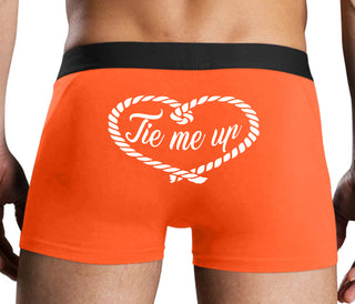 Tie Me Up - Cute Rope Design - Orange Boxer Brief