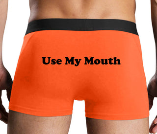 Use My Mouth - Orange Boxer Brief