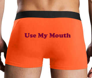 Use My Mouth - Orange Boxer Brief