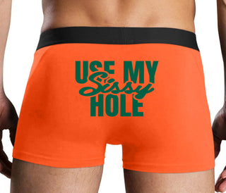 Use My Sissy Hole - Orange Boxer Brief