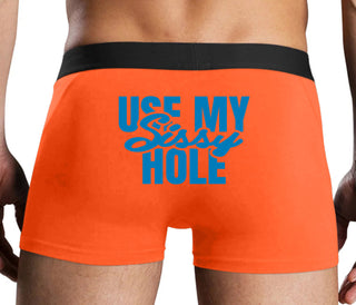 Use My Sissy Hole - Orange Boxer Brief