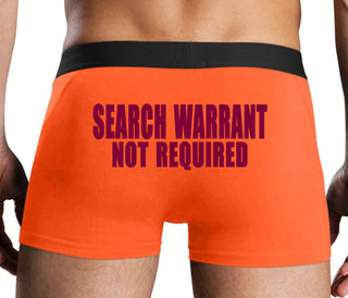 Search Warrant Not Required - Orange Boxer Brief
