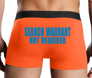 Search Warrant Not Required - Orange Boxer Brief