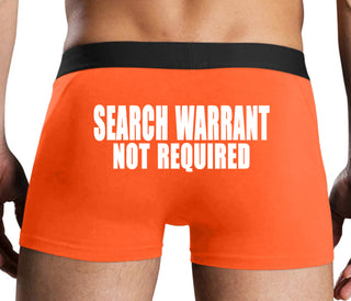 Search Warrant Not Required - Orange Boxer Brief