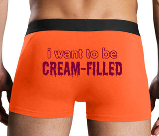 I Want To Be Cream Filled - Orange Boxer Brief