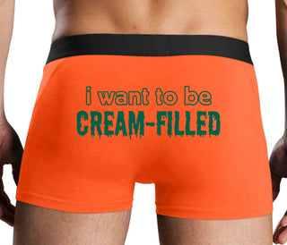 I Want To Be Cream Filled - Orange Boxer Brief