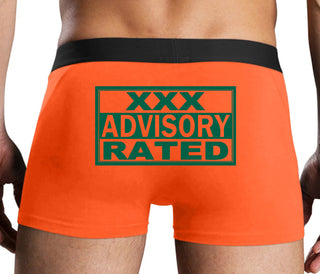 XXX Rated  Advisory Warning - Orange Boxer Brief