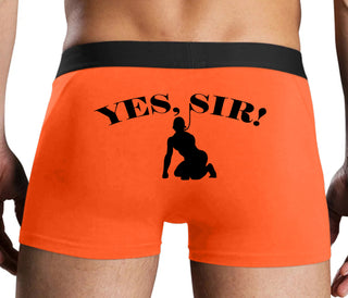 Yes Sir - Submissive Man - Orange Boxer Brief