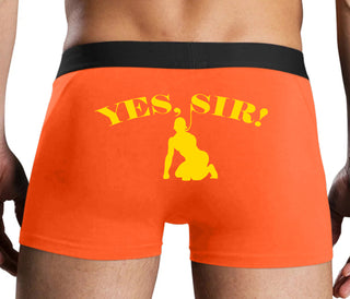 Yes Sir - Submissive Man - Orange Boxer Brief