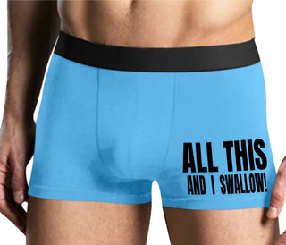 All This And I Swallow - Mens Blue Boxer Brief
