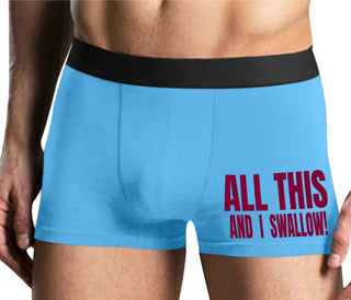 All This And I Swallow - Mens Blue Boxer Brief