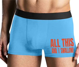 All This And I Swallow - Mens Blue Boxer Brief