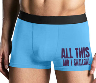 All This And I Swallow - Mens Blue Boxer Brief