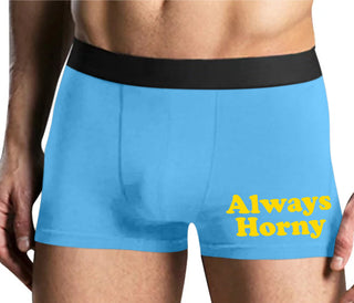 Always Horny - Mens Blue Boxer Brief