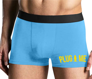 Anal Plug Me - Mens Blue Boxer Brief
