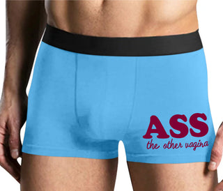 Ass The Other Vagina - Mens Blue Boxer Brief