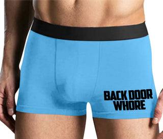 Back Door Whore - Mens Blue Boxer Brief