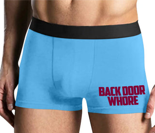 Back Door Whore - Mens Blue Boxer Brief