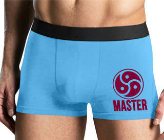 Master with BDSM Logo - Mens Blue Boxer Brief