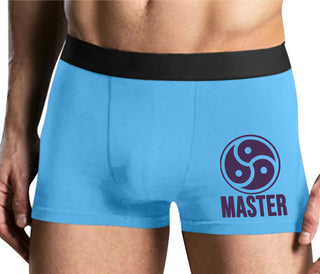 Master with BDSM Logo - Mens Blue Boxer Brief