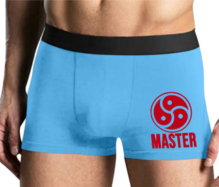 Master with BDSM Logo - Mens Blue Boxer Brief