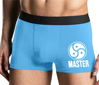 Master with BDSM Logo - Mens Blue Boxer Brief