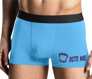 Bite Me - Mens Blue Boxer Brief