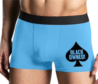 Black Owned - Queen of Spades - Mens Blue Boxer Brief