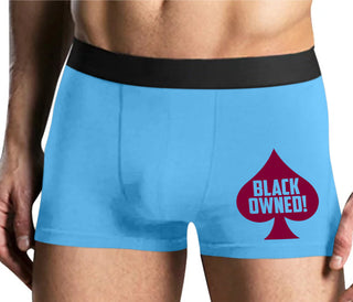 Black Owned - Queen of Spades - Mens Blue Boxer Brief