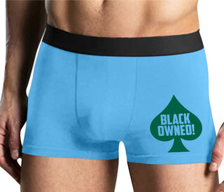 Black Owned - Queen of Spades - Mens Blue Boxer Brief