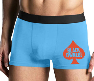Black Owned - Queen of Spades - Mens Blue Boxer Brief
