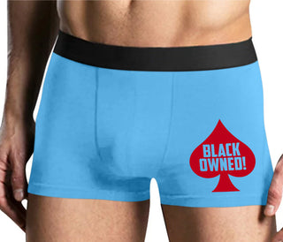 Black Owned - Queen of Spades - Mens Blue Boxer Brief