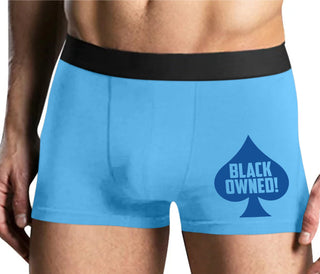 Black Owned - Queen of Spades - Mens Blue Boxer Brief