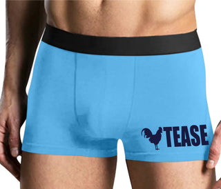 Cock Tease - Rooster - Mens Blue Boxer Brief