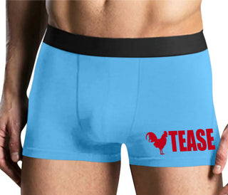 Cock Tease - Rooster - Mens Blue Boxer Brief