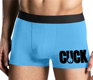 Cuck - Lock Logo - Mens Blue Boxer Brief