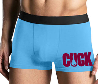 Cuck - Lock Logo - Mens Blue Boxer Brief
