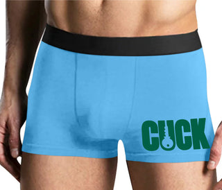 Cuck - Lock Logo - Mens Blue Boxer Brief