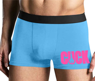 Cuck - Lock Logo - Mens Blue Boxer Brief