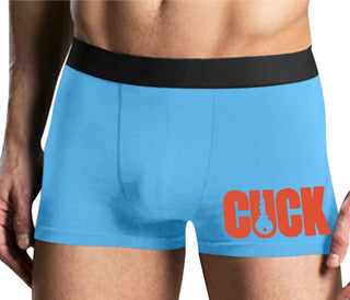 Cuck - Lock Logo - Mens Blue Boxer Brief
