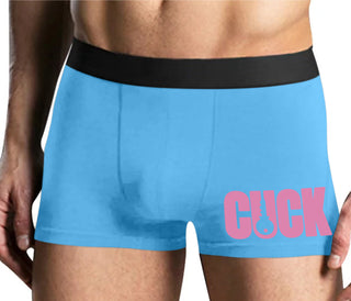 Cuck - Lock Logo - Mens Blue Boxer Brief