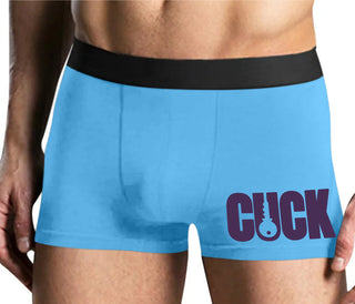 Cuck - Lock Logo - Mens Blue Boxer Brief