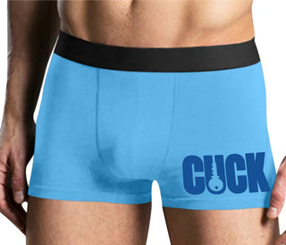 Cuck - Lock Logo - Mens Blue Boxer Brief