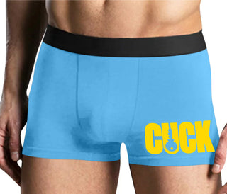 Cuck - Lock Logo - Mens Blue Boxer Brief