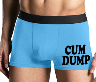 Cum Dump - Bold Design - Mens Blue Boxer Brief