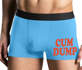 Cum Dump - Bold Design - Mens Blue Boxer Brief
